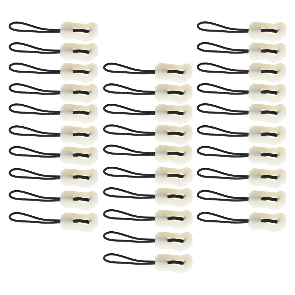 30pcs Luminous Zipper Pulls for Camping Backpack Luggage Replacement Rope
