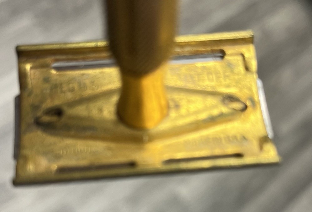 Vintage Gold Gillette Tech Razor With Box