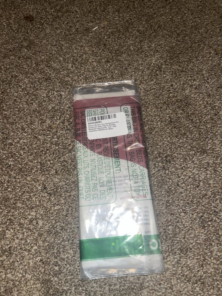 Merear Mailbox Flag Replacement Kit, Galvanized Steel for Mailbox, Red