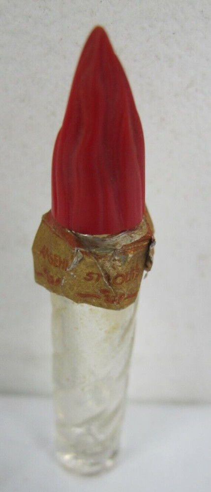 VINTAGE PERFUME BOTTLE CANDLE RED TOP FLAME  ANSEHL