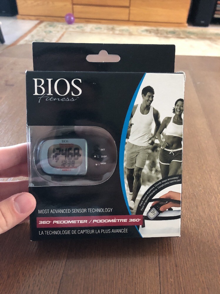 BIOS 360 Degree PEDOMETER - Model 303FC - Many features! - NIB!