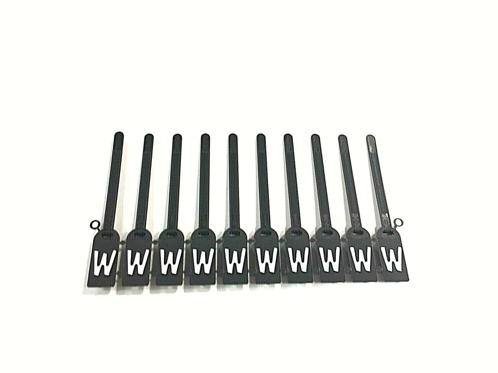 980N-W, Black Security Tags, (Pack of 20)