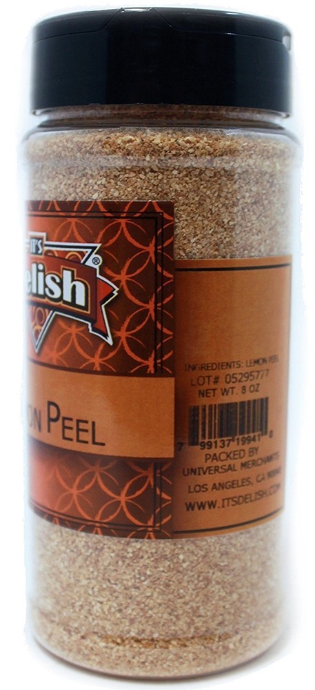 Granulated Lemon Peel by Its Delish, 8 Oz. Medium Jar