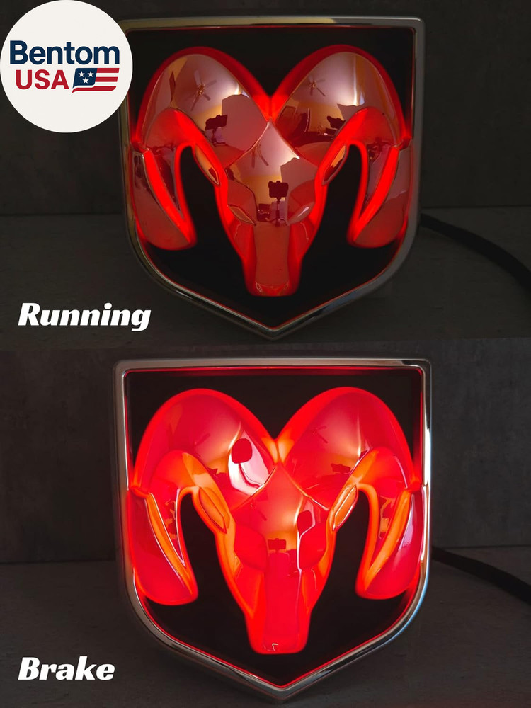 Officially Licensed Illuminated LED Tailgate Emblems RAM Tailgate and Decals for