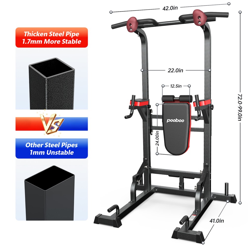 Power Tower Pull up Bar for Home Gym Multi-Function Pull up Bar Stand Dip Bar