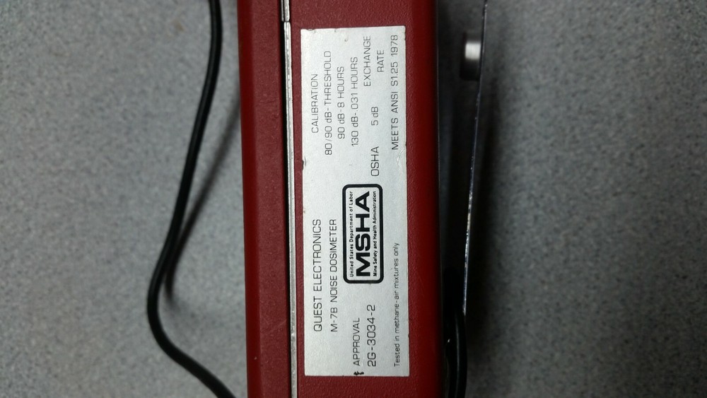 Quest Technologies M-78 Noise Logging Dosimeter With Microphone TESTED