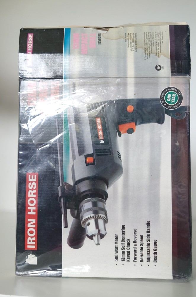 Iron Horse 13mm Impact Drill - Variable Speed, Forward & Reverse - Depth Gauge
