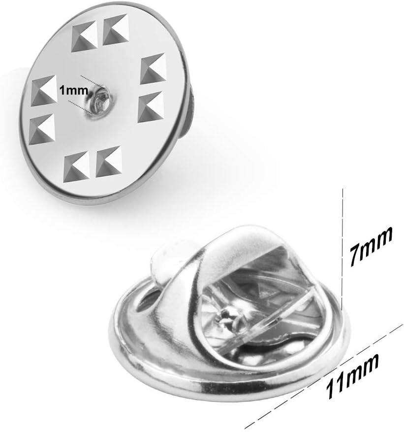 Durable 50PCS Nickel-Plated Pin Backs - Lightweight and Secure for Various Uses