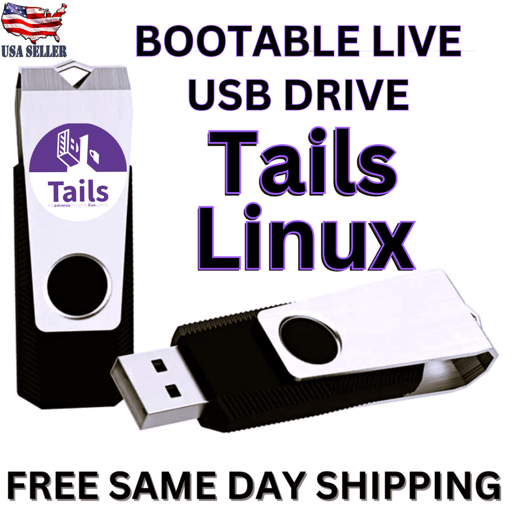 TAILS 6.12 Portable Anonymous OS - Bootable USB for Windows, Mac, Linux, & More