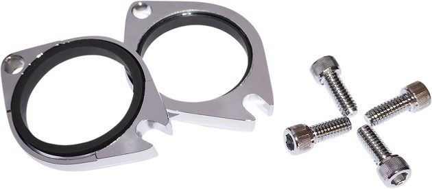 Drag Specialties Intake Flanges with Seals Chrome Harley Davidson