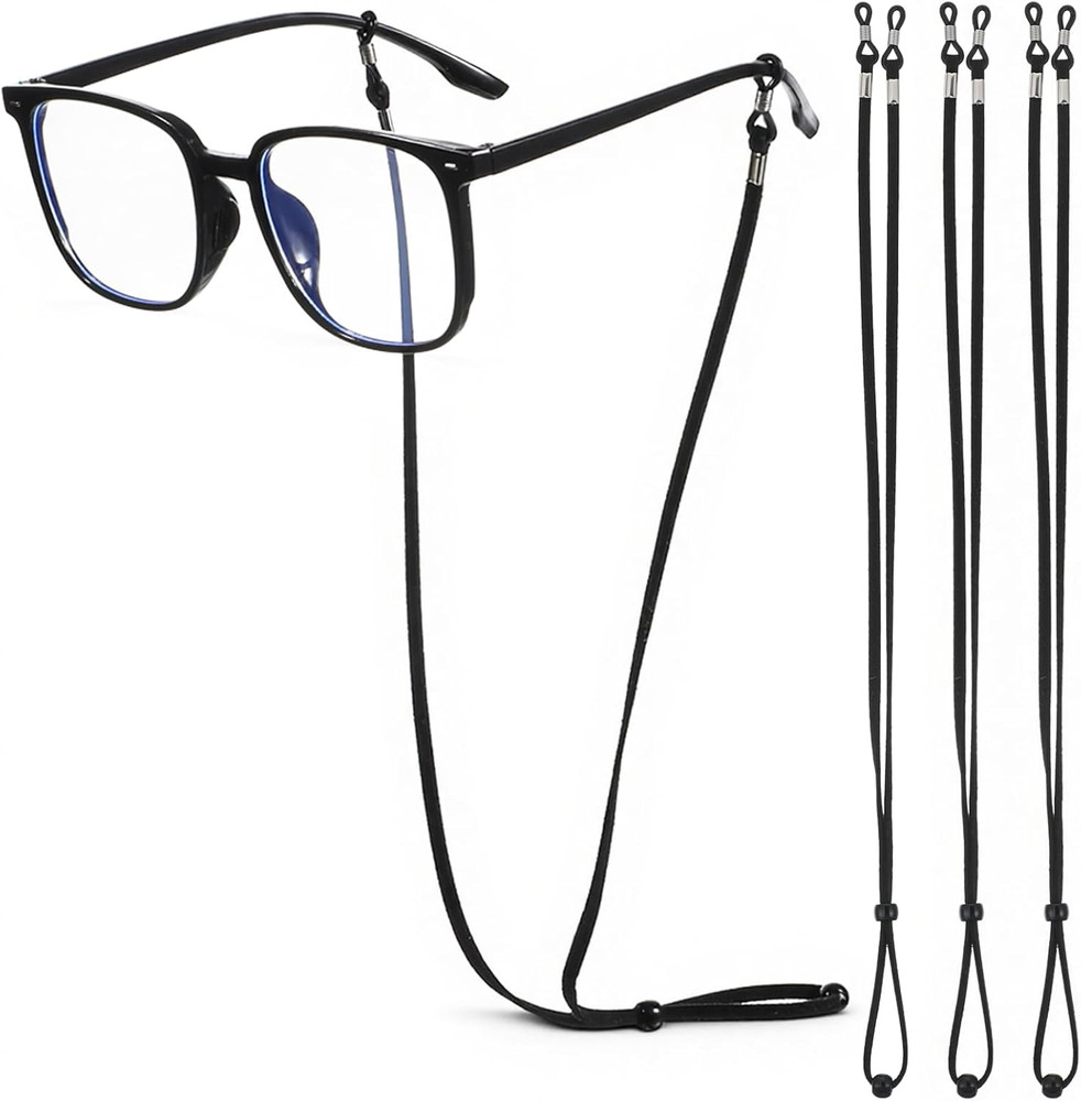3PCS Extra Long Glasses Strap String with Secure Grip, Adjustable Eyewear String