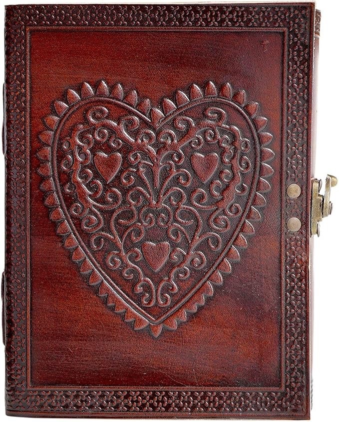 Handmade Genuine Leather Journal 8x6" Vintage Rustic Notebook Single Lock Diary