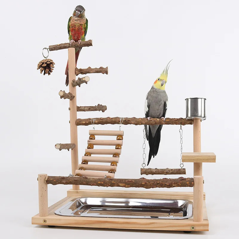 Pepper wood parrot platform, parrot climbing net, climbing training station, cli