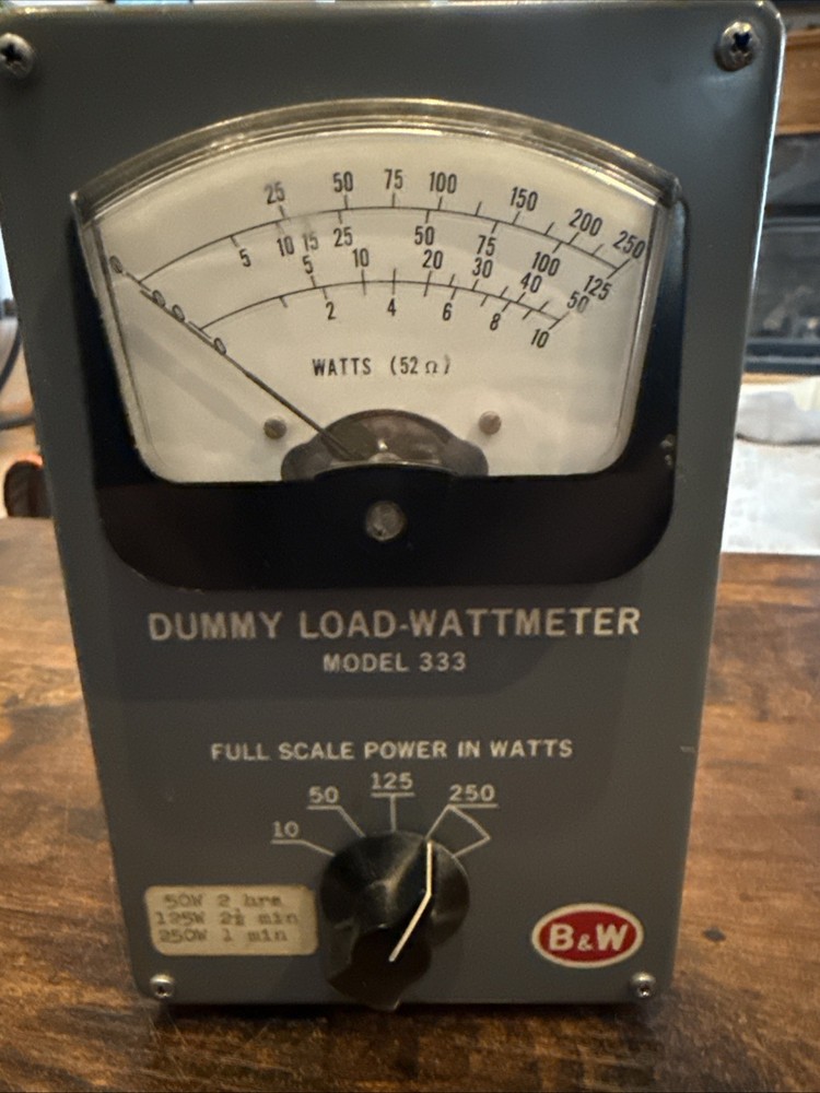 Dummy Load-Wattmetter Model 333 B&W