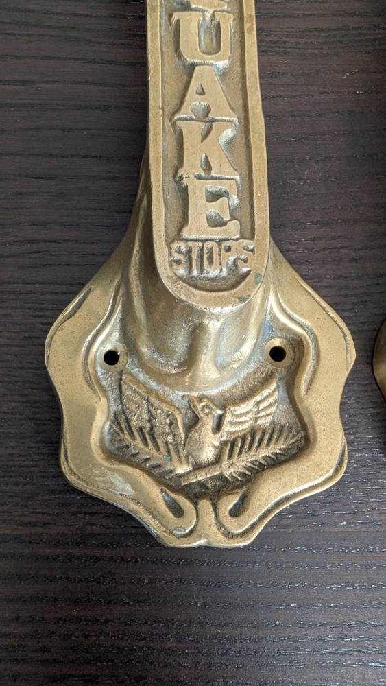 Solid Brass Earthquake Handles Hold Until Quake Stops