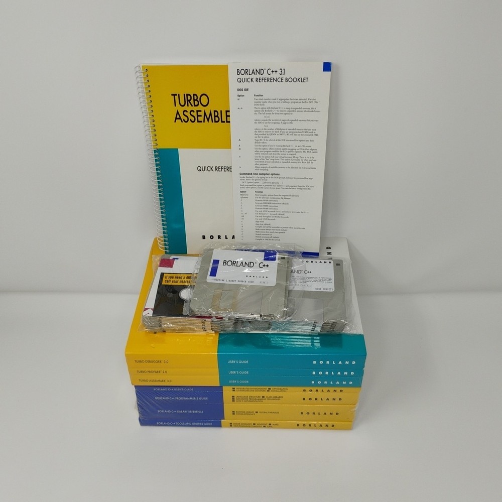 Borland C++ 3.1 Programming Debugger Assembler Sealed 3.5" Diskettes & Manuals