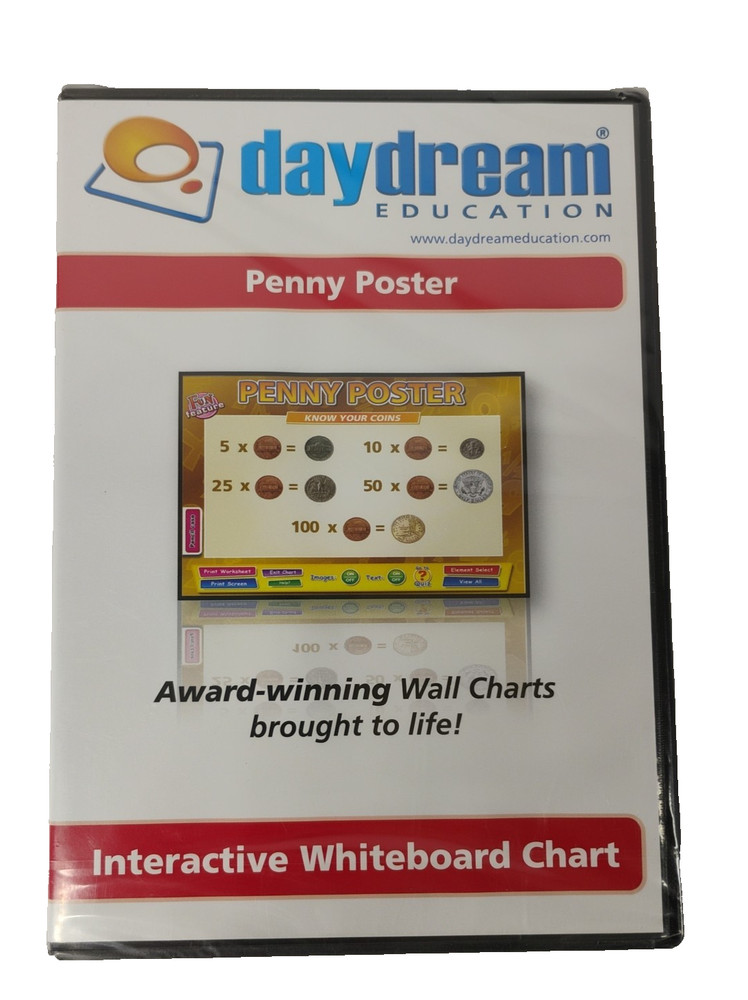 Daydream Education Penny Poster Interactive Whiteboard Software New/Sealed