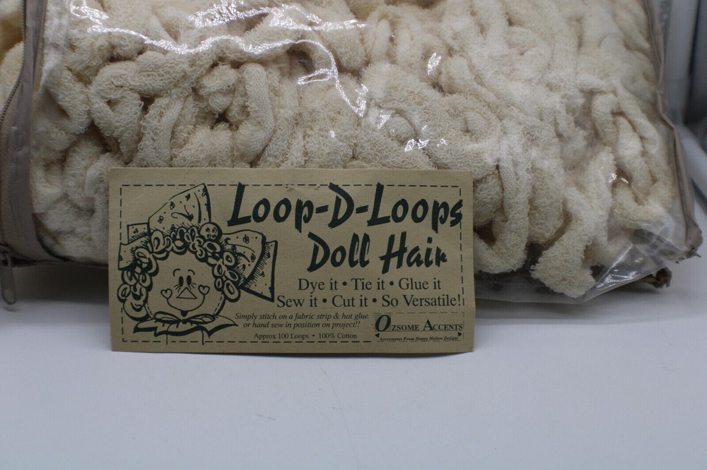 Loop-D-Loops Doll Hair White