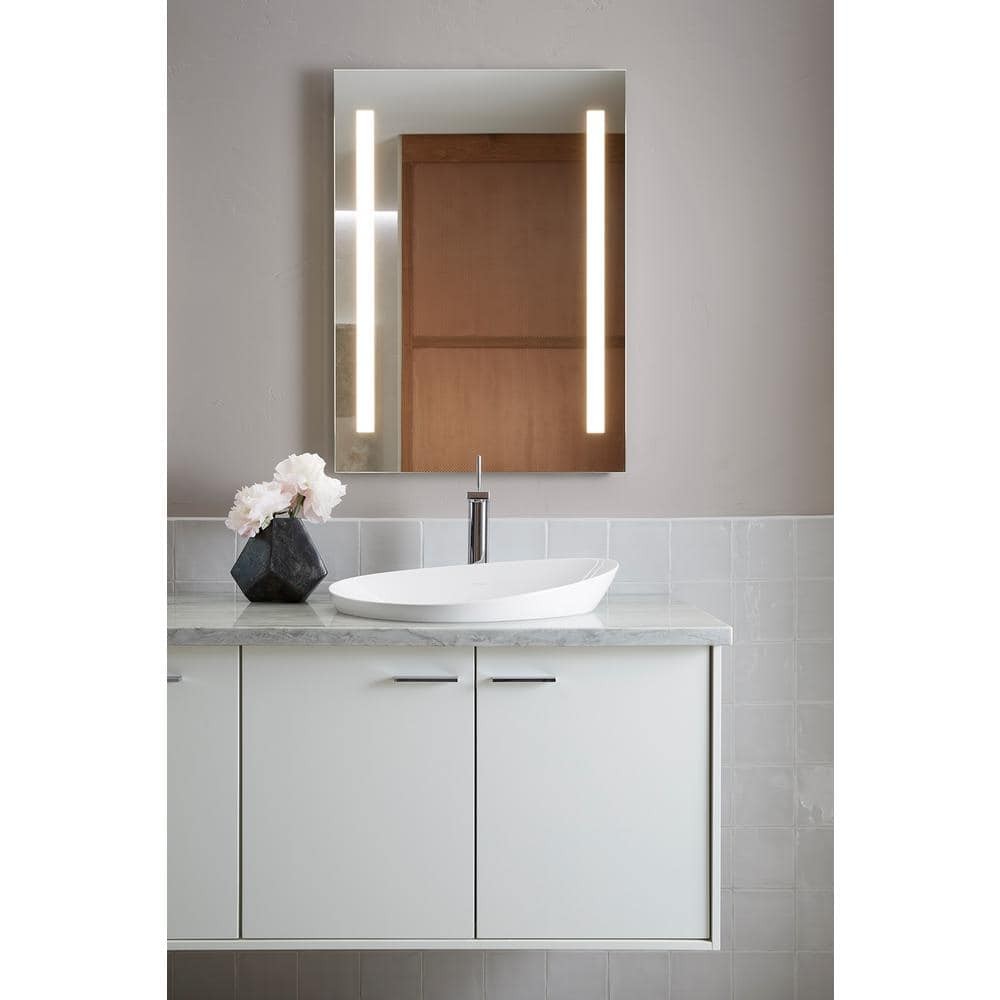 KOHLER 24 x 33 Rectangular Frameless Wall Mount LED Light Bathroom Vanity Mirror