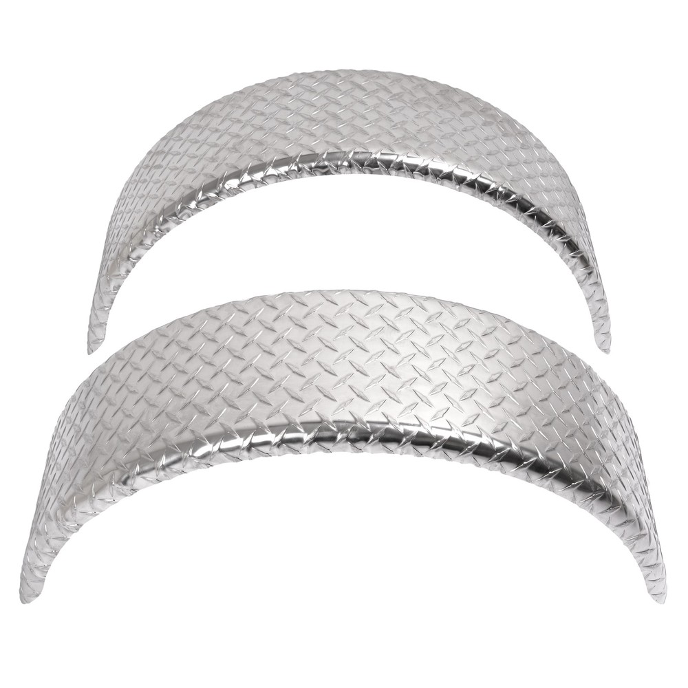 2-Pack 14 Gauge Aluminum Diamond Plate Round Trailer Cargo Fender 9" X 31" X 15"