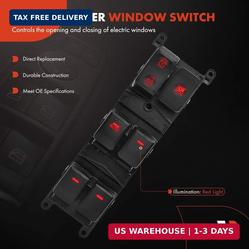 A-Premium Master Power Window Switch Compatible with Kia Rio 2012-2017,18