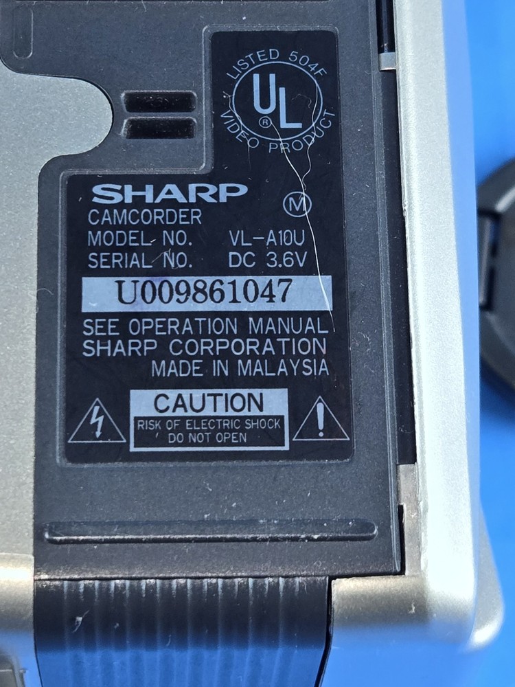 Sharp Viewcam VL-A110U Camcorder UNTESTED