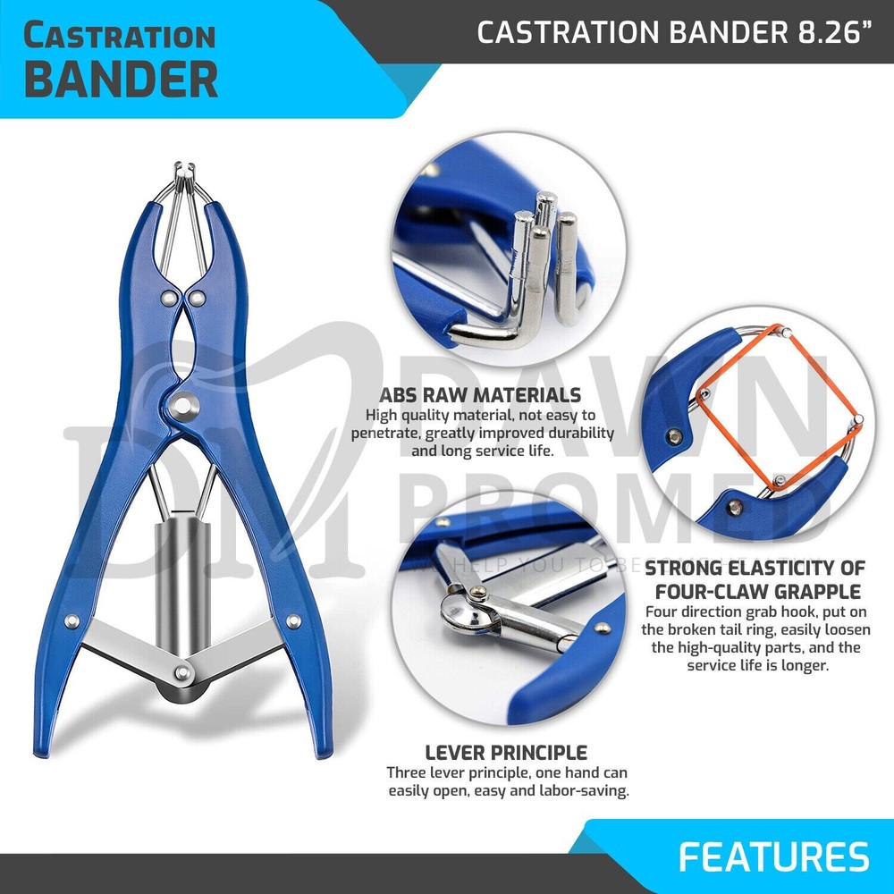 Elastrator Plastic Castration Tail Livestock Veterinary