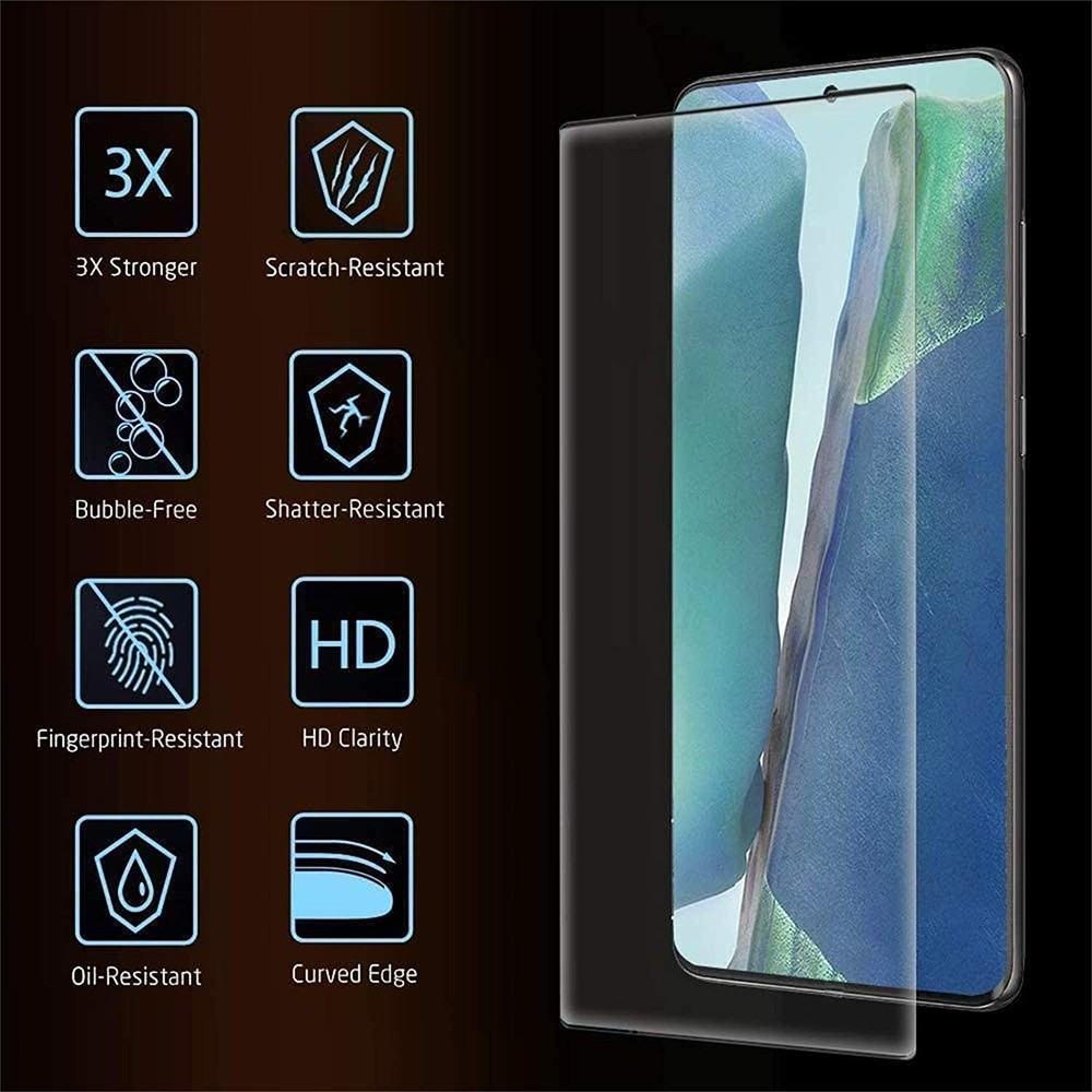 For Samsung Galaxy Note 20 Full Coverage Screen Protector Tempered Glass - Black