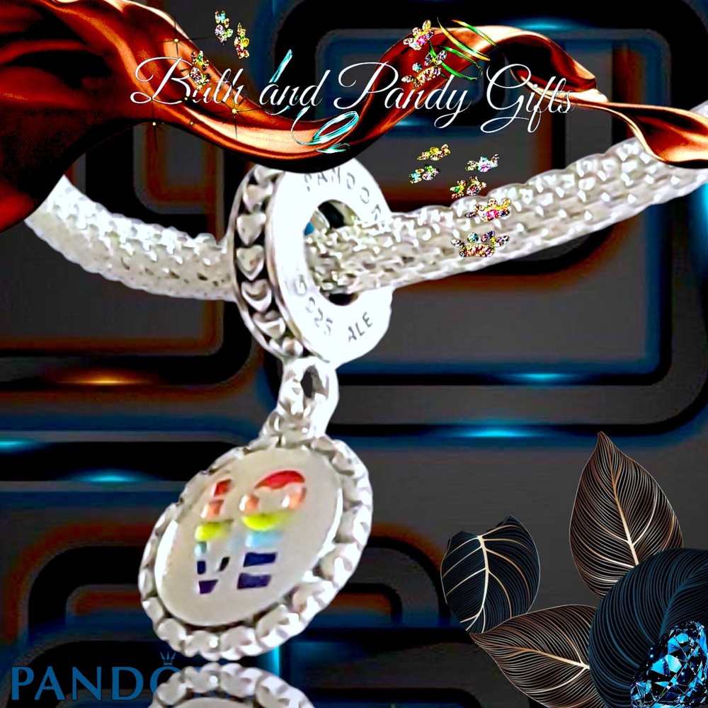 Pandora Mickey Logo Rainbow Dangle Charm US SELLER