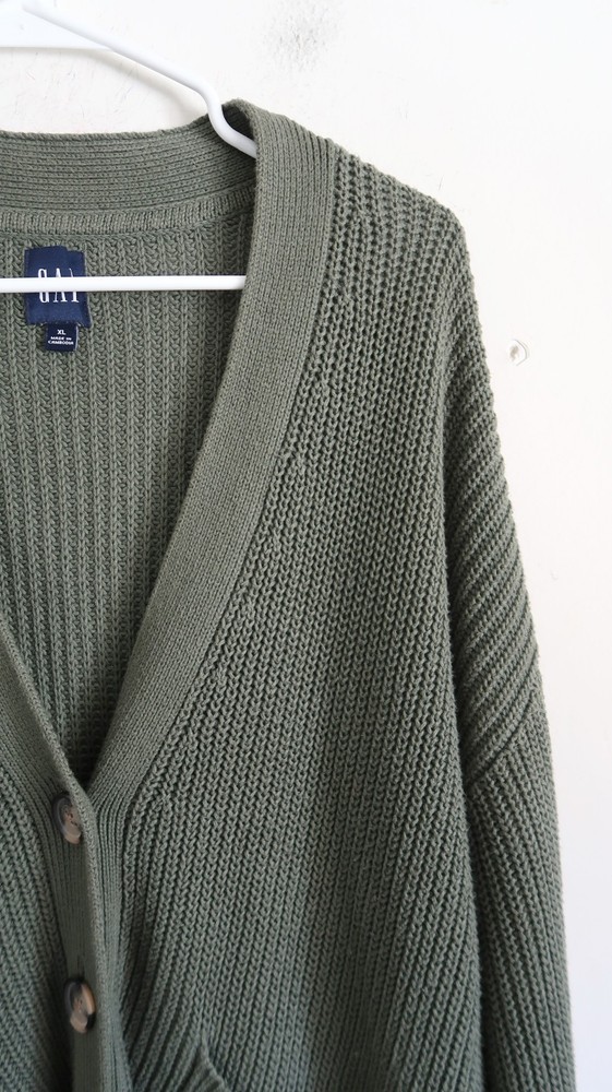 GAP Green Cardigan - Size XL