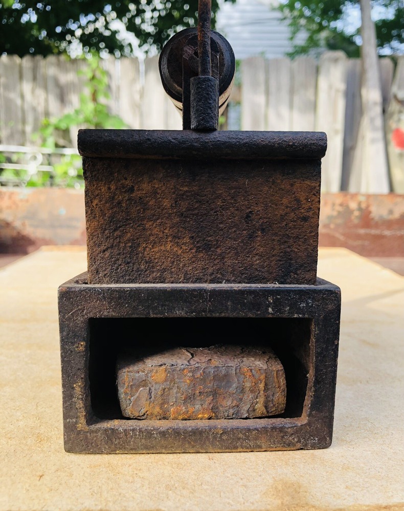 Rare Antique FLAT/SAD IRON with Insert