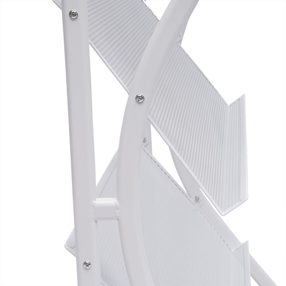 Floor-Standing Magazine Rack 4-Layer Iron Information Rack Storage Rack S-shaped