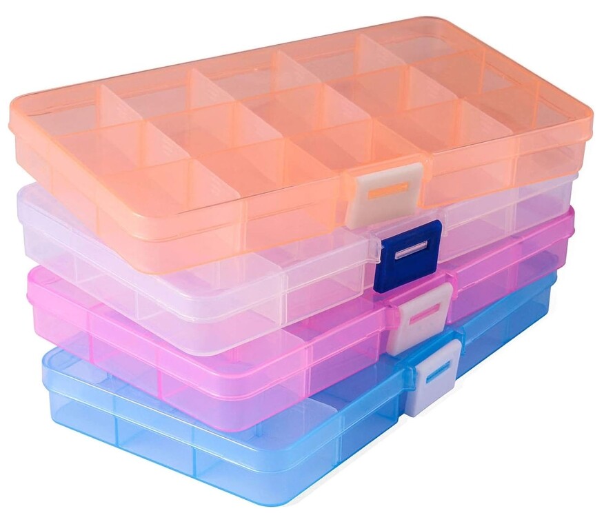 Organizer box storage container storage Box plastic small parts tool Box clear