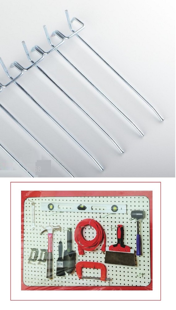 100 pc 4" PEG BOARD HOOKS BALL TIP Garage Workshop Hanging Tool Display