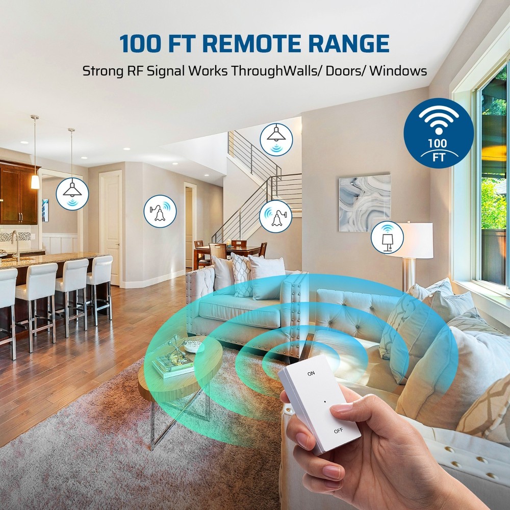 DEWENWILS Holiday Light Remote Socket No Wiring Needed E26 E27 Bulb Base