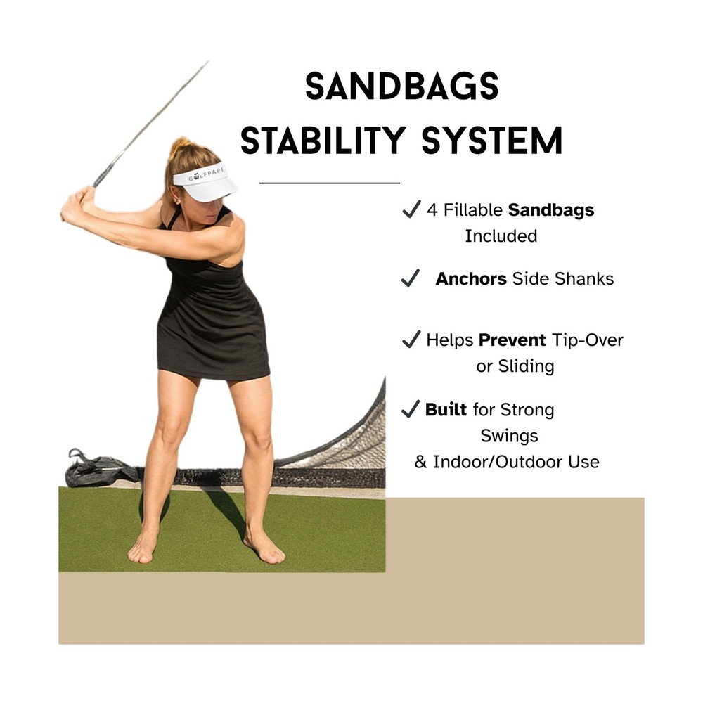 GOLFPAPI Pro Golf Practice Net – Heavy‑Duty 7.5ft & 10ft Steel Frame