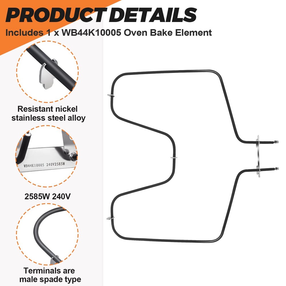 Oven Bake Element Replacement for GE & Hotpoint Compatible with Multiple Models