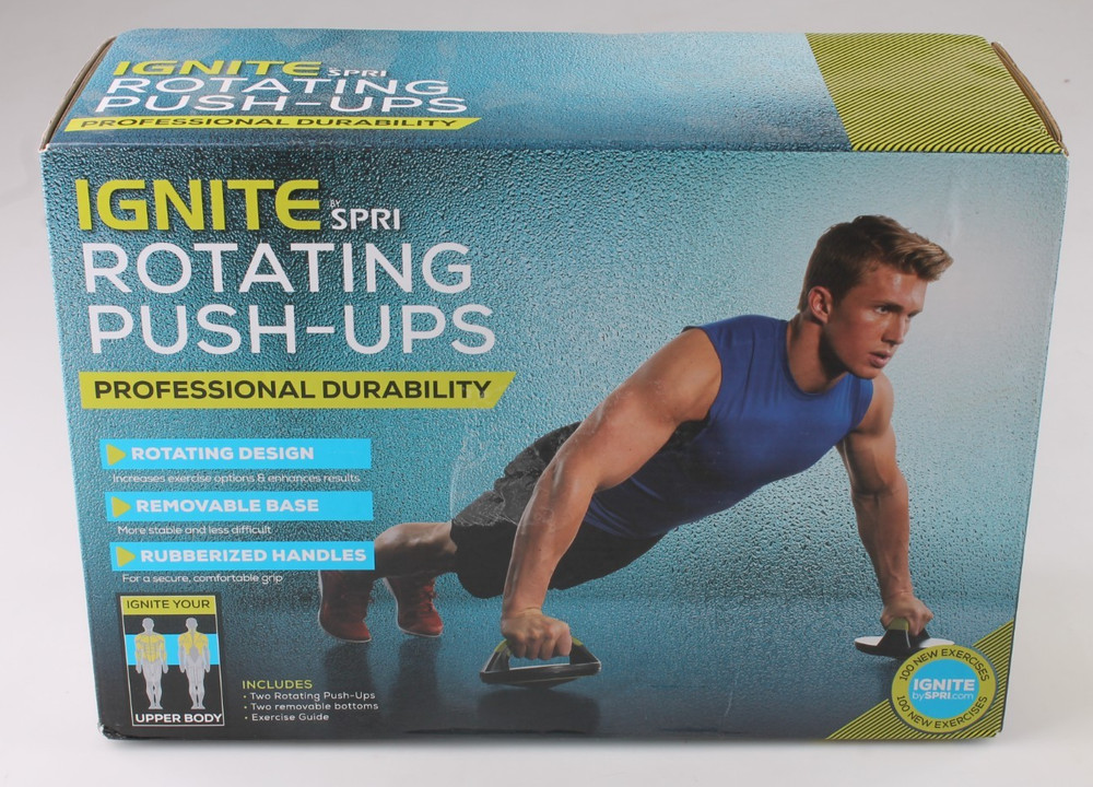 NEW - IGNITE by SPRI Rotating Push-Ups Excercise Push Up