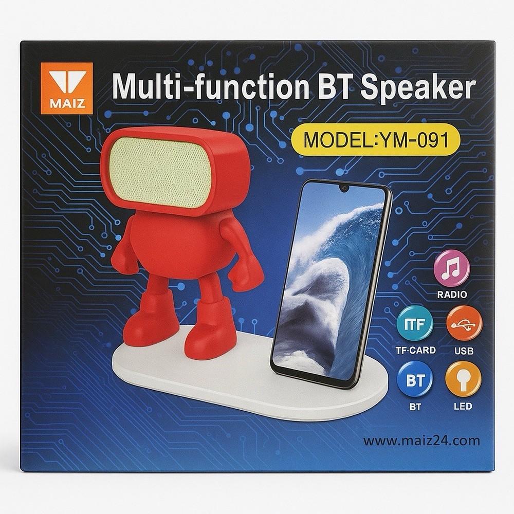 Multi-functional Robot Bluetooth Speaker Charging Dock LED TF Card