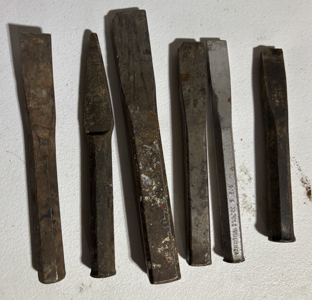 Cold Chisel Lot 6 Piece With Cape Chisel