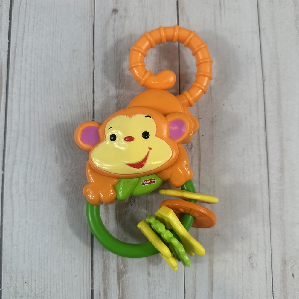 Fisher Price Rainforest Orange Monkey Teether Rattle, 2007