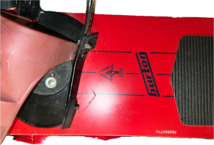 Vintage Burton Air 45 145cm with original bindings needs strap part replacement