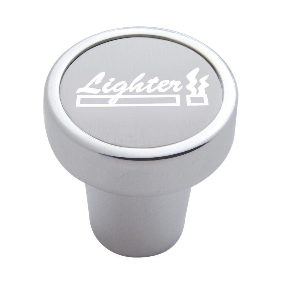 Cigarette Lighter Knob - Silver Aluminum Sticker