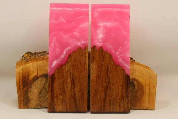 HYBRID STABILIZED MAPLE PINK CUSTOM COMPOSITE KNIFE HANDLE MATERIAL (8169)