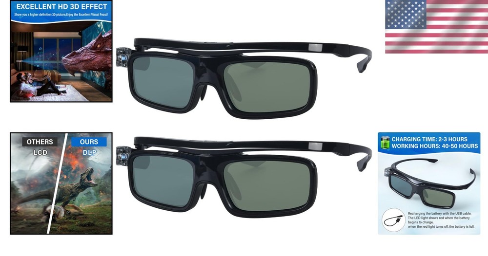 Long Standby Active Shutter DLP-Link Glasses