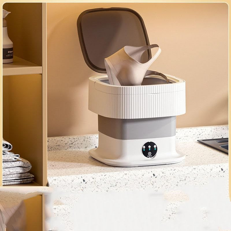 Mini Laundry Machine - 11L Foldable Compact Washer with Integrated Spin Dryer
