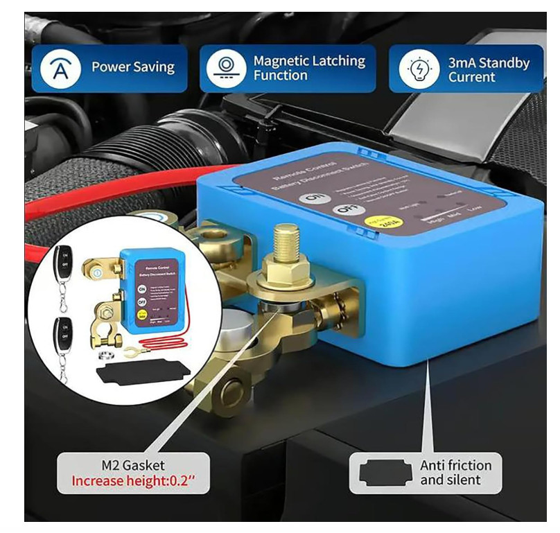 Remote Battery Disconnect Switch 12V 240A Battery Kill Switch For Auto RV ATV