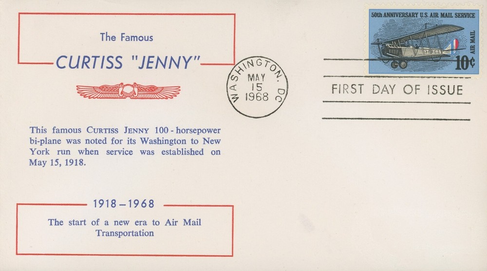 US C74 FDC Von Ohlen Curtiss Jenny