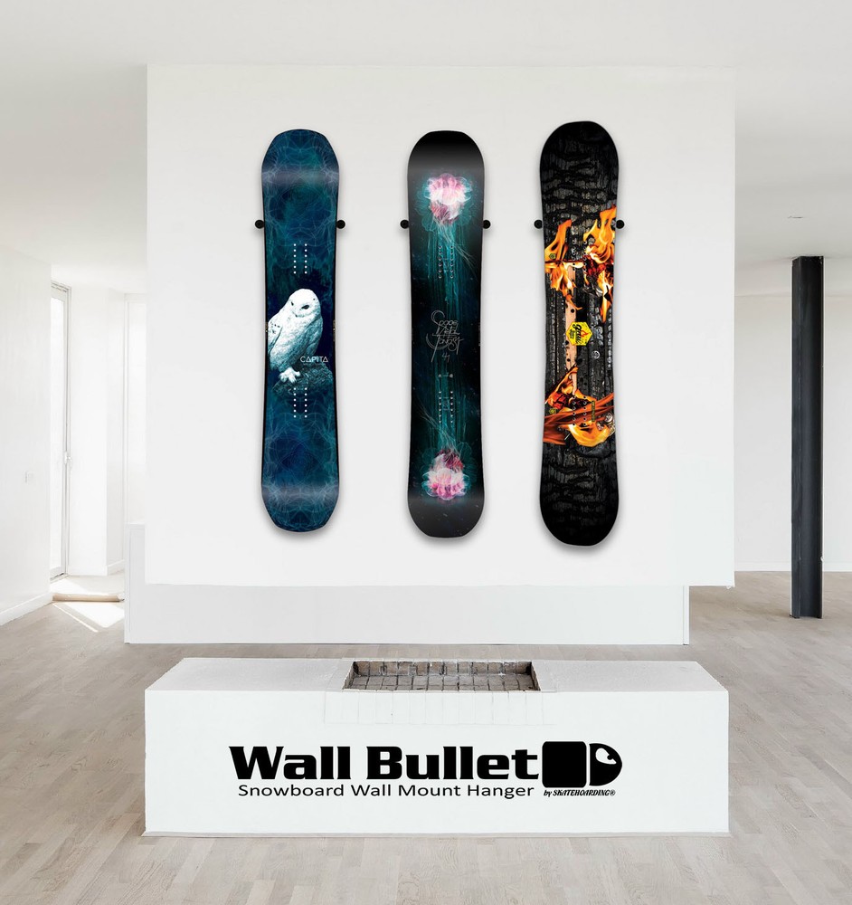 8-Pack Wall Bullet Snowboard Wall Mount Storage Hanger Lib Tech Rome Capita GNU
