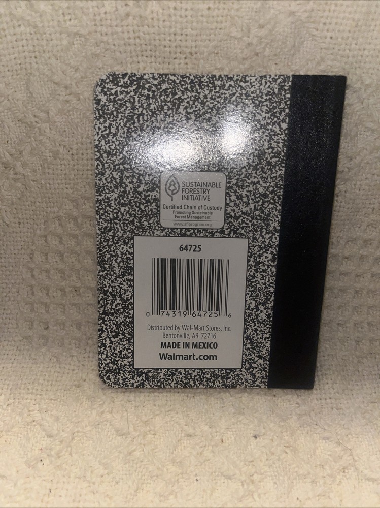 Mini Marble Composition Notebook Vintage Walmart Brand